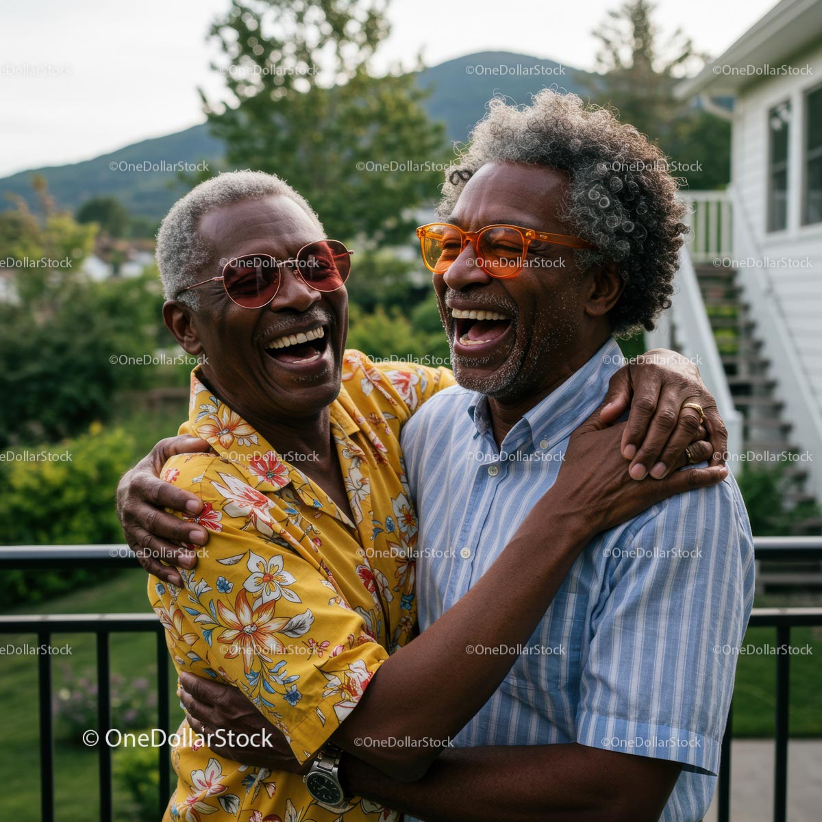 Joyful Senior Friends Enjoying a Summer Day Outdoors