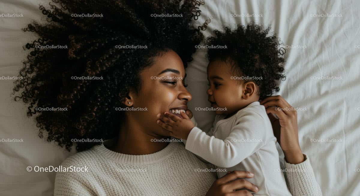 Happy Mother and Child Sharing a Tender Moment