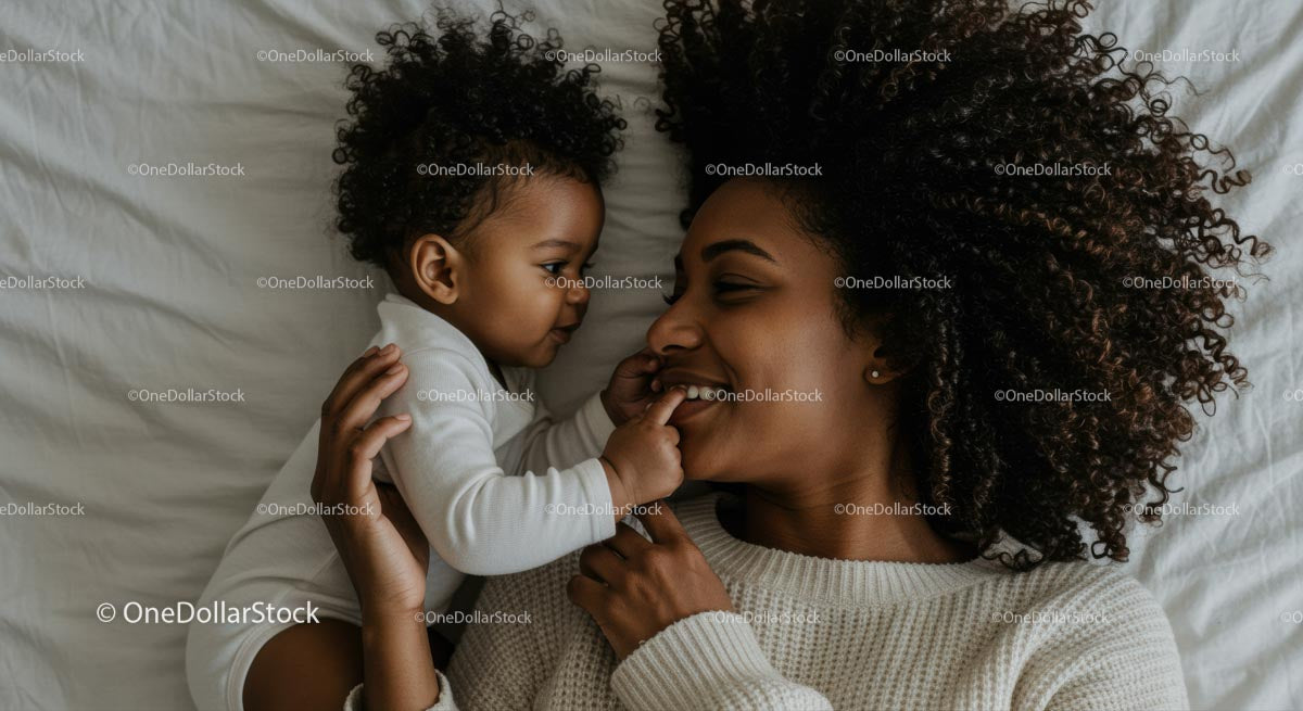 Happy Mother and Child Sharing a Tender Moment