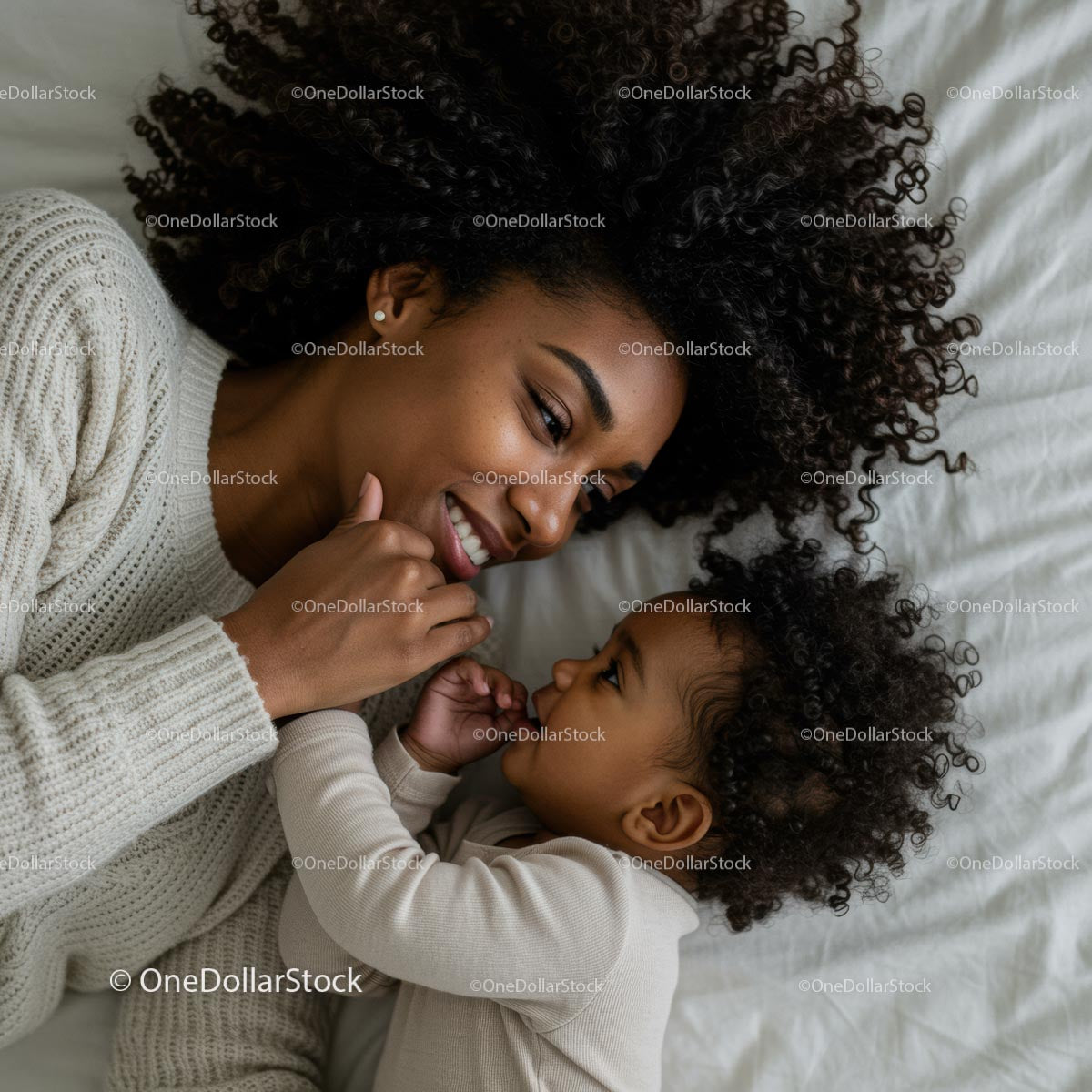 Happy Mother and Child Sharing a Tender Moment