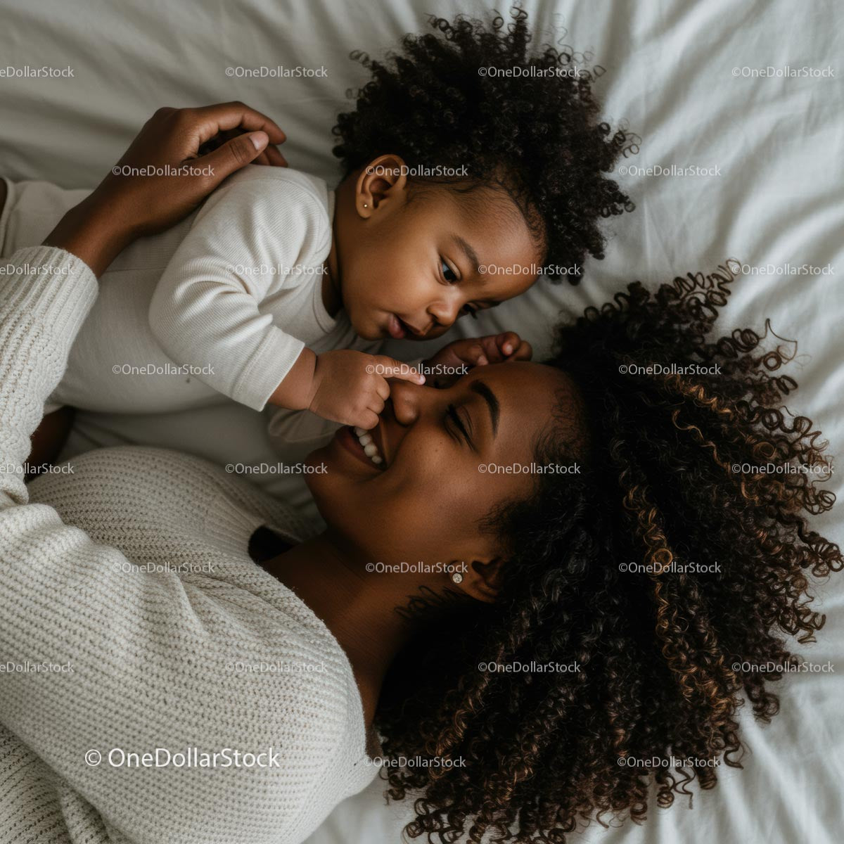 Happy Mother and Child Sharing a Tender Moment