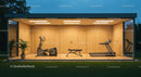Modern Glass-Walled Gym with Minimalist Design