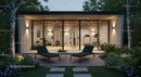 Modern Home Gym in Tranquil Garden Setting