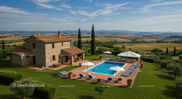 Rustic Tuscany Villa with Pool and Countryside View