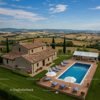 Tuscan Villa with Pool and Rolling Hills View