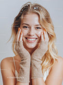 Smiling Blonde Woman in Cozy Autumn Style