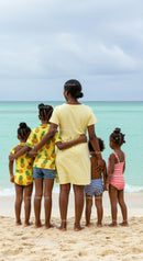 Family Enjoying a Day at the Tropical Beach