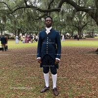 Man in 18th Century Attire at Historical Reenactment