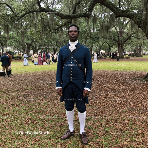 Man in 18th Century Attire at Historical Reenactment