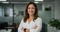 Confident Businesswoman in a Modern Office Setting