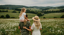 Family Stroll Through Scenic Countryside