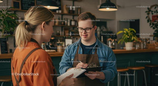 Współpracujący koledzy w przytulnej kawiarni