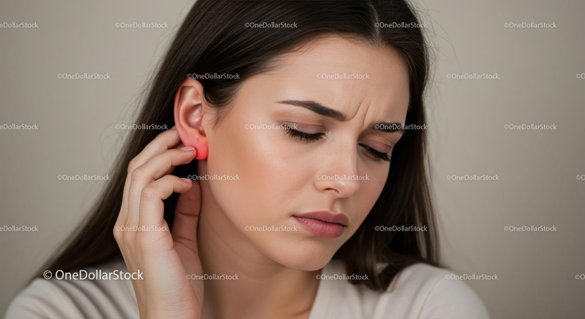 Woman Experiencing Ear Pain and Discomfort