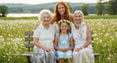 Multigenerational Family in a Daisy-filled Field