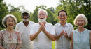 Joyful Senior Group Enjoying Time Outdoors Together
