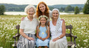 Multigenerational Family in a Daisy-filled Field