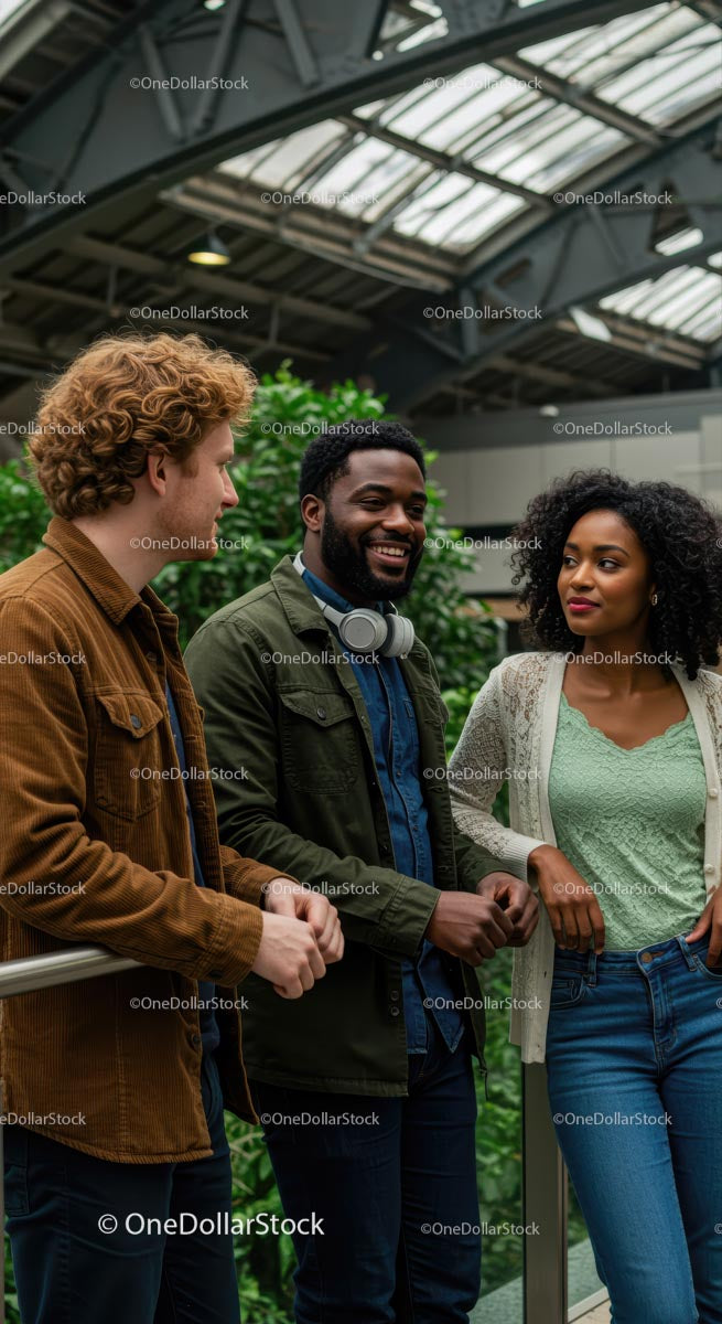 Diverse Group of Young Professionals in Creative Workspace