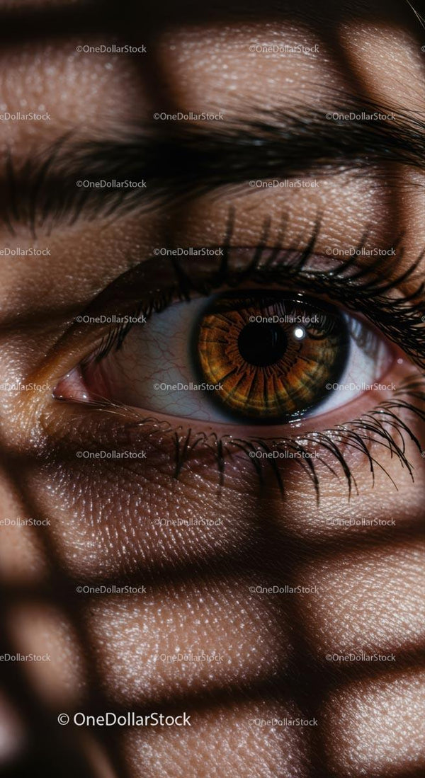Close-Up of a Brown Eye with Captivating Detail