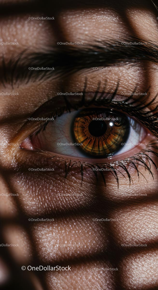 Close-Up of a Brown Eye with Captivating Detail