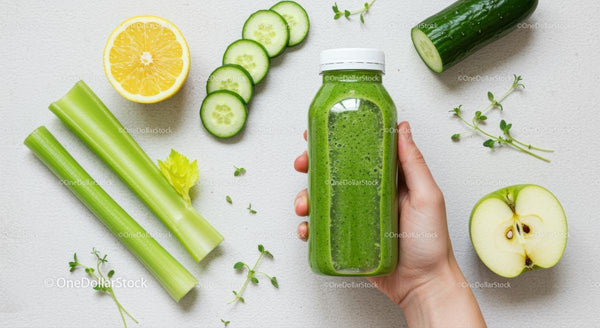 Świeży Zielony Smoothie z Ogórkiem, Selerem i Jabłkiem