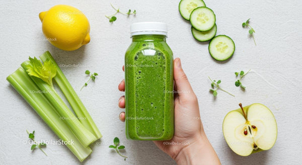 Orzeźwiający zielony smoothie ze świeżych składników