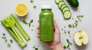 Green Smoothie with Fresh Vegetables and Fruits