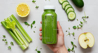 Green Smoothie with Fresh Vegetables and Fruits