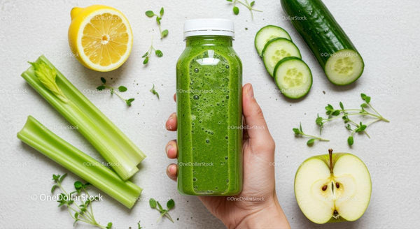Orzeźwiający zielony smoothie ze świeżych składników
