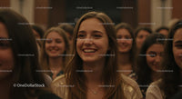 Smiling Young Women at a Joyful Gathering