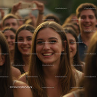 Happy Crowd Enjoying Outdoor Event