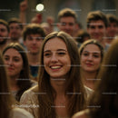 Smiling Young Adults Enjoying an Outdoor Festival