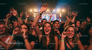 Joyful Concert Crowd Enjoying Live Performance