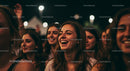 Smiling Crowd Enjoying a Night Concert