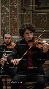 Violinist Performing at Classic Music Concert