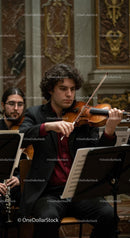 Violinist Performing at Classical Music Concert