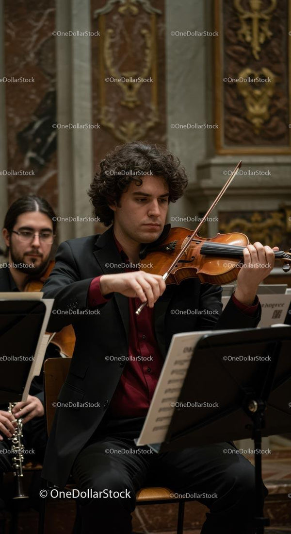 Violinist Performing at Classical Music Concert