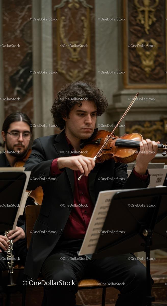 Violinist Performing at Classical Music Concert