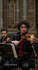 Focused Violinist in a Classical Concert Performance