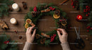Handmade Christmas Wreath with Pine and Berries