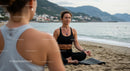 Women Meditating on a Beautiful Sandy Beach