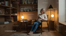 Woman Relaxing in a Cozy Modern Living Room