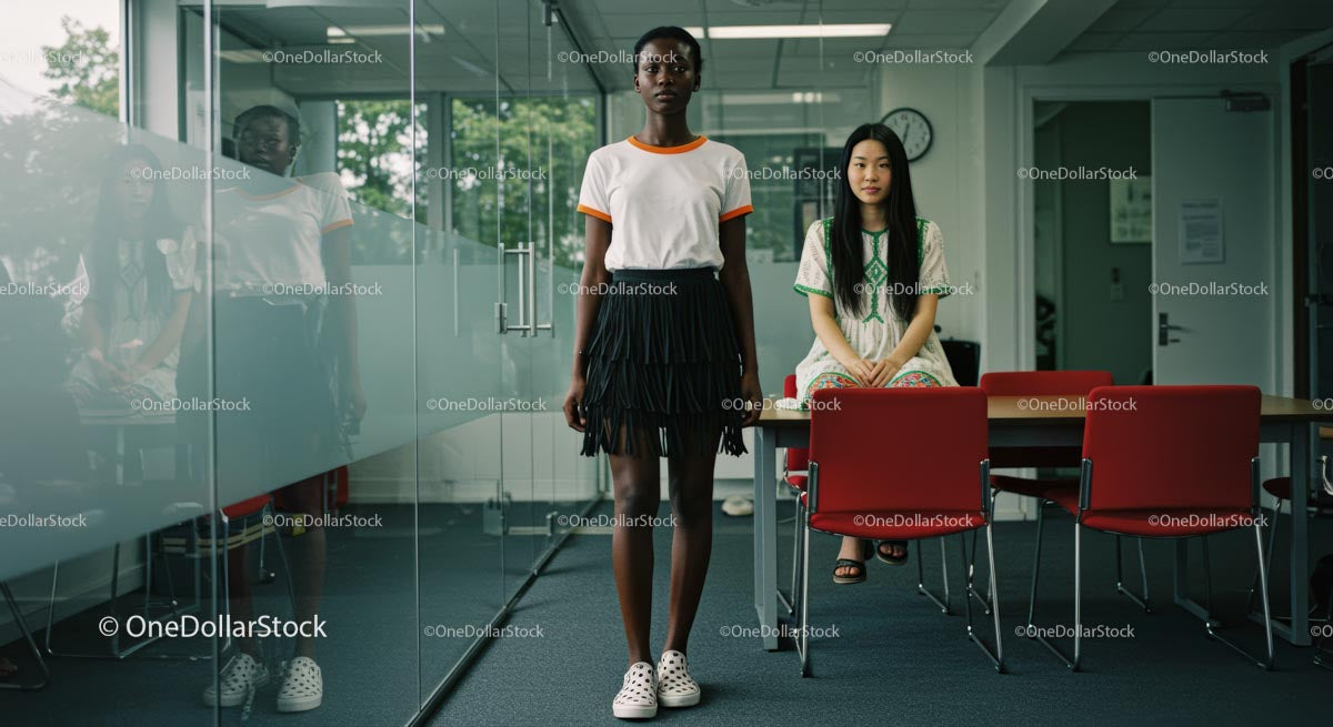 Diverse Team Meeting in Modern Office Space