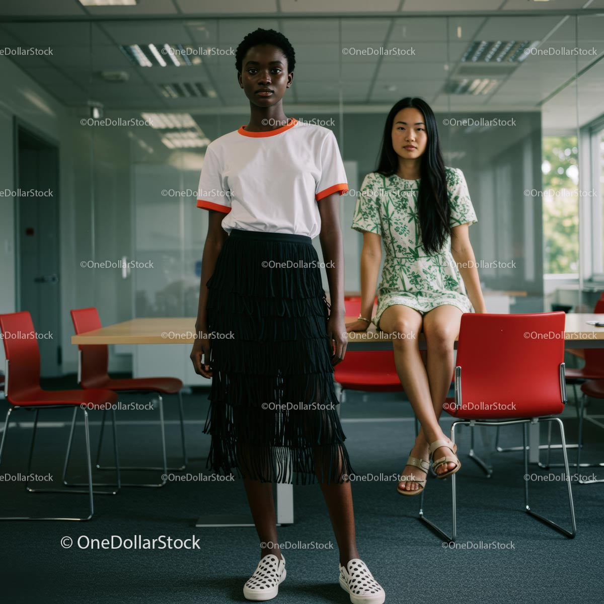 Diverse Team in Modern Office Setting