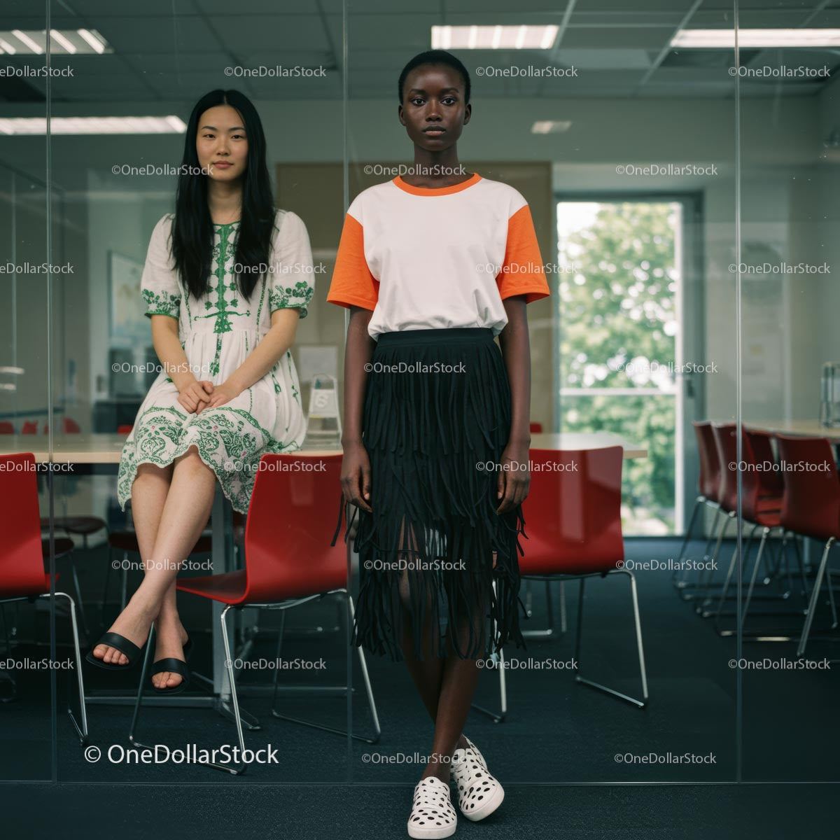 Multicultural Team in Modern Office Environment