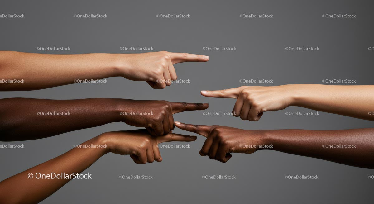 Multicultural Hands Pointing in Unity and Diversity