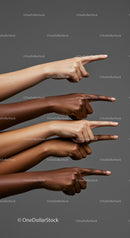 Diverse Hands Pointing in Unity and Solidarity