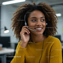 Smiling Customer Service Representative with Headset