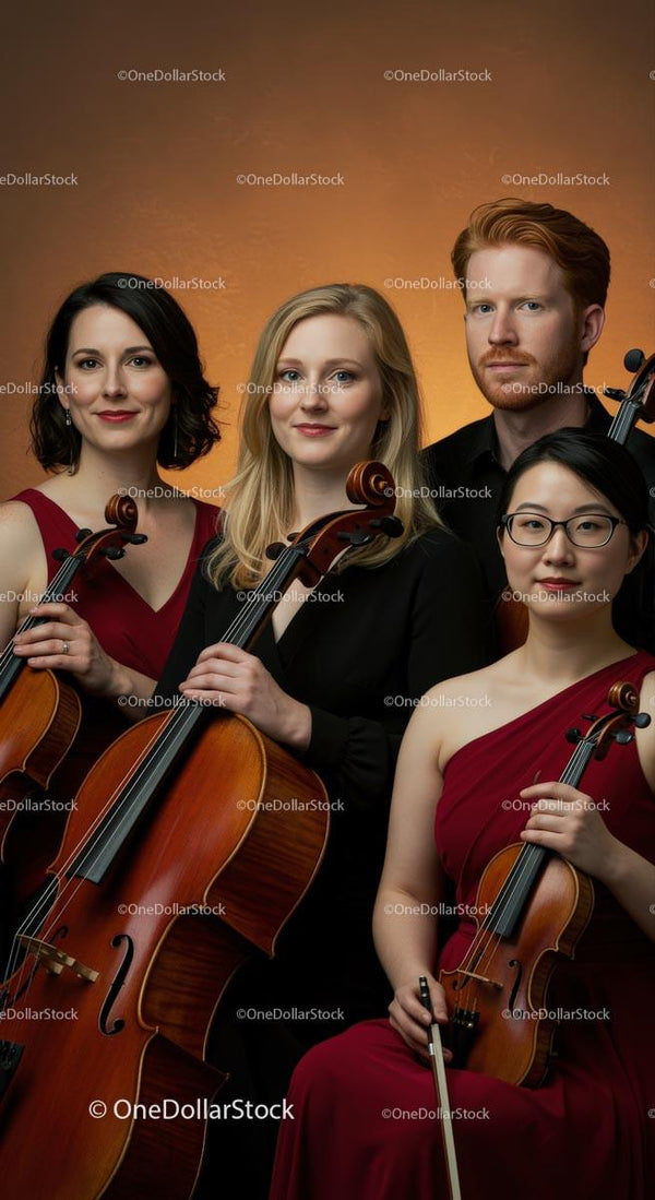Elegant String Quartet with Cellos and Violins