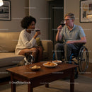 Friends Sharing Wine in Cozy Living Room
