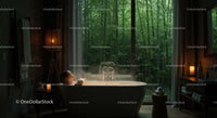 Relaxing Bath with Serene Bamboo View